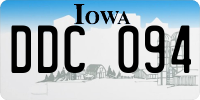 IA license plate DDC094