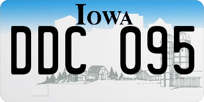 IA license plate DDC095