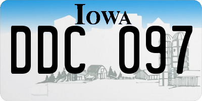 IA license plate DDC097