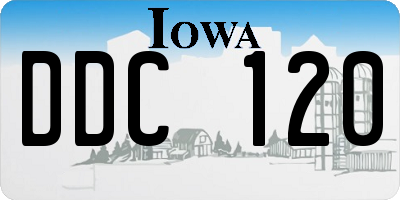 IA license plate DDC120