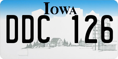 IA license plate DDC126