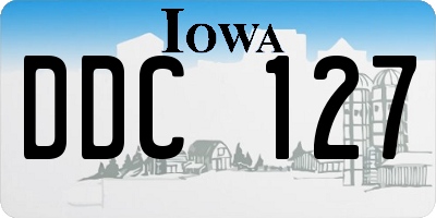 IA license plate DDC127