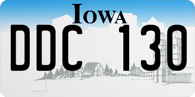 IA license plate DDC130