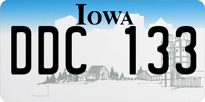 IA license plate DDC133