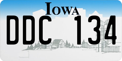 IA license plate DDC134