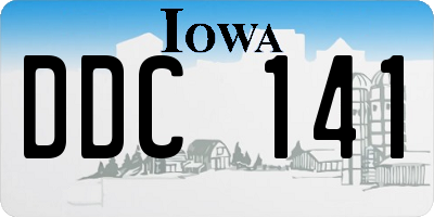 IA license plate DDC141