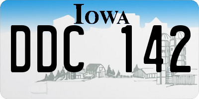 IA license plate DDC142