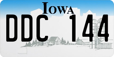 IA license plate DDC144