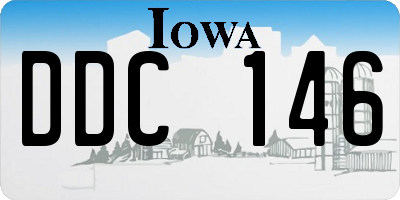 IA license plate DDC146
