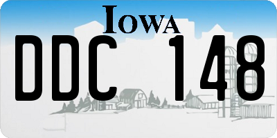 IA license plate DDC148