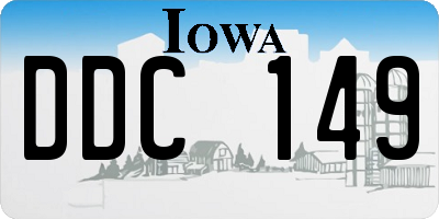 IA license plate DDC149
