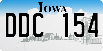 IA license plate DDC154