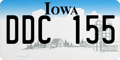 IA license plate DDC155