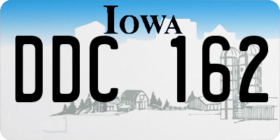 IA license plate DDC162