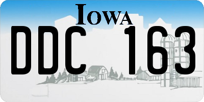 IA license plate DDC163