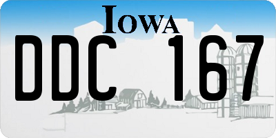 IA license plate DDC167