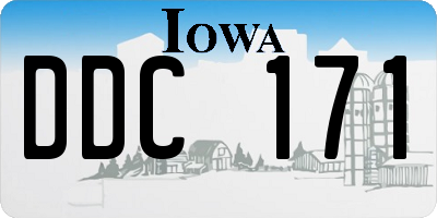 IA license plate DDC171