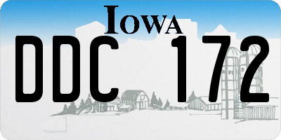 IA license plate DDC172
