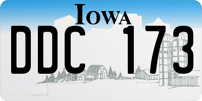 IA license plate DDC173
