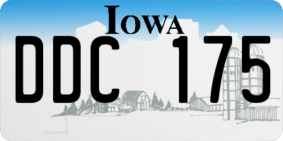 IA license plate DDC175