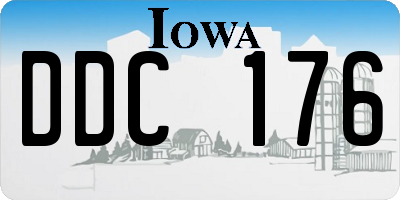 IA license plate DDC176
