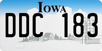 IA license plate DDC183