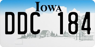 IA license plate DDC184