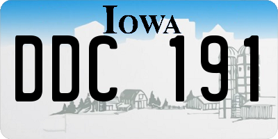 IA license plate DDC191