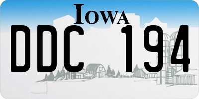 IA license plate DDC194