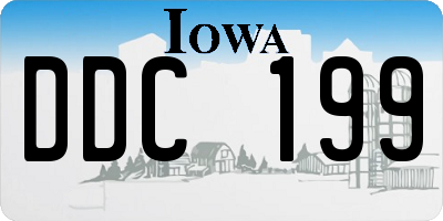 IA license plate DDC199