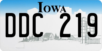 IA license plate DDC219