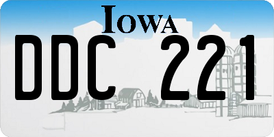 IA license plate DDC221