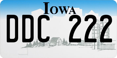 IA license plate DDC222