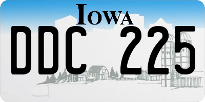 IA license plate DDC225