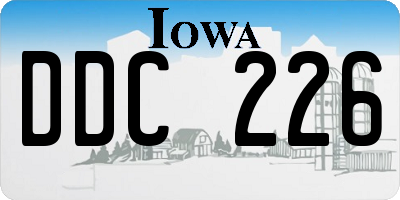 IA license plate DDC226