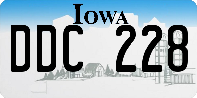 IA license plate DDC228