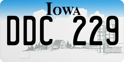 IA license plate DDC229
