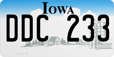 IA license plate DDC233