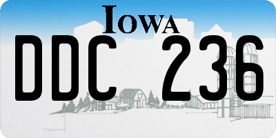 IA license plate DDC236