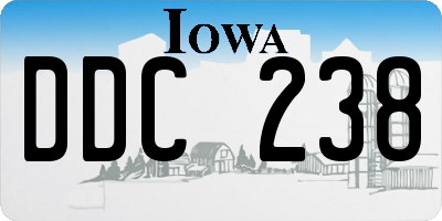 IA license plate DDC238