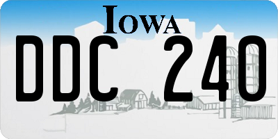 IA license plate DDC240