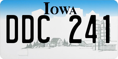 IA license plate DDC241