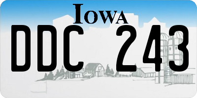 IA license plate DDC243