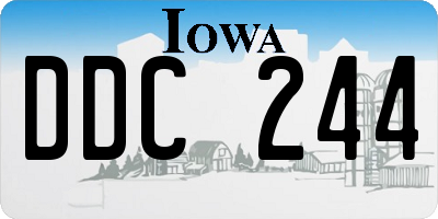 IA license plate DDC244