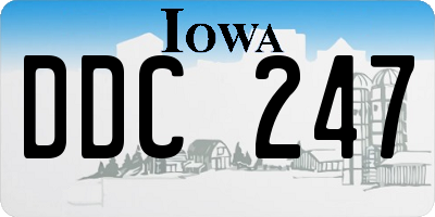 IA license plate DDC247