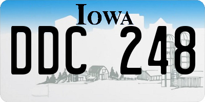 IA license plate DDC248