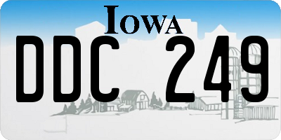 IA license plate DDC249