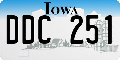 IA license plate DDC251