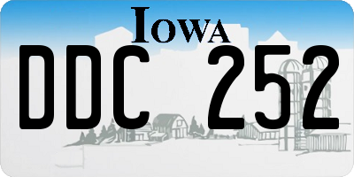 IA license plate DDC252