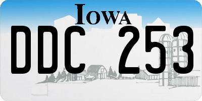 IA license plate DDC253